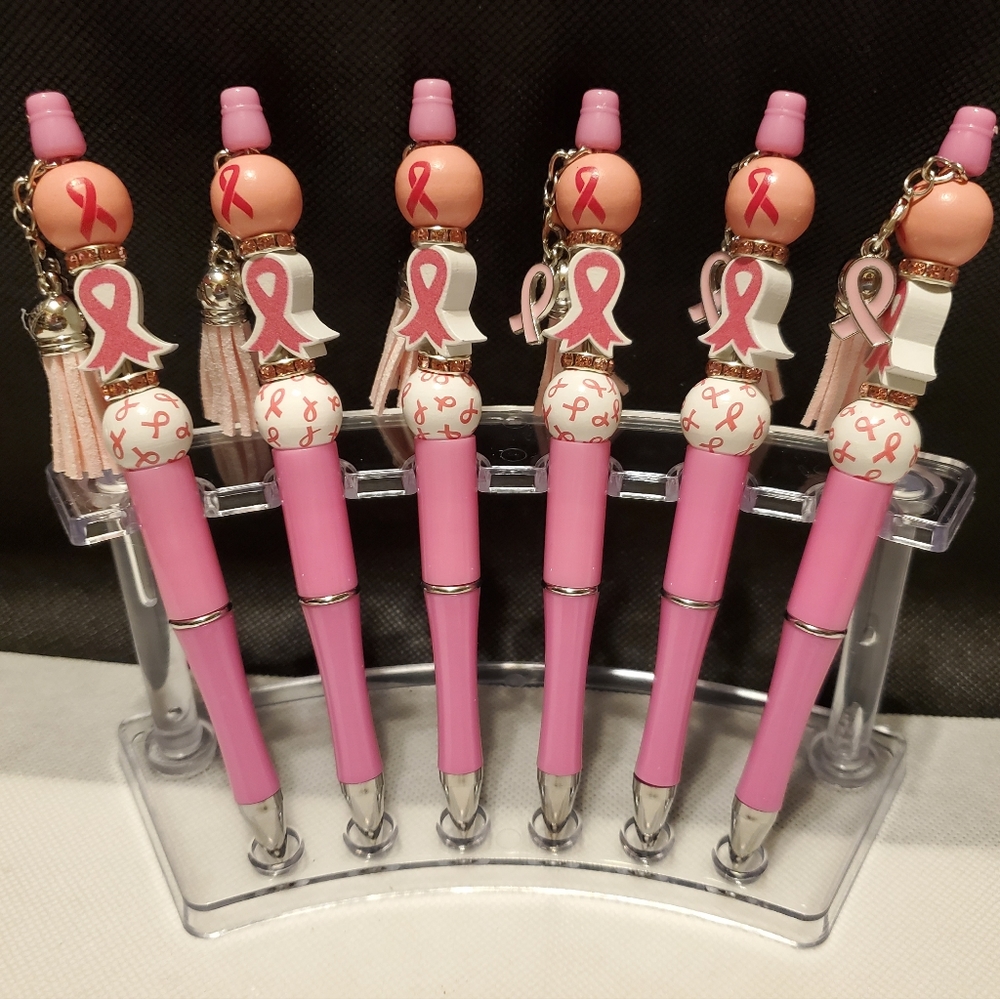 Wooden focal Beaded Black ink pen